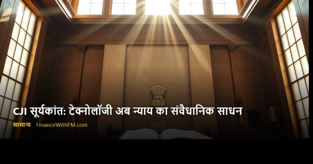 CJI सूर्यकांत: टेक्नोलॉजी अब न्याय का संवैधानिक साधन