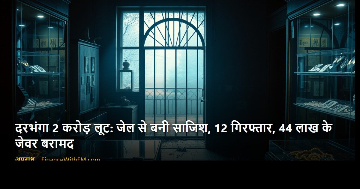 दरभंगा 2 करोड़ लूट: जेल से बनी साजिश, 12 गिरफ्तार, 44 लाख के जेवर बरामद