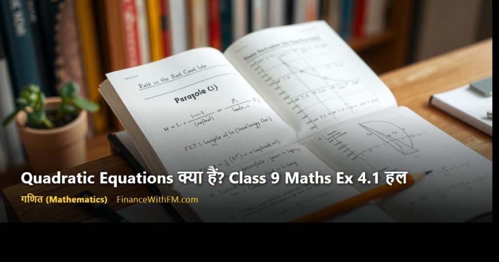 Quadratic Equations क्या हैं? Class 9 Maths Ex 4.1 हल
