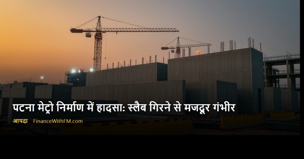 पटना मेट्रो निर्माण में हादसा: स्लैब गिरने से मजदूर गंभीर