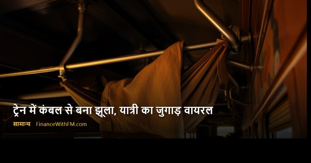 ट्रेन में कंबल से बना झूला, यात्री का जुगाड़ वायरल